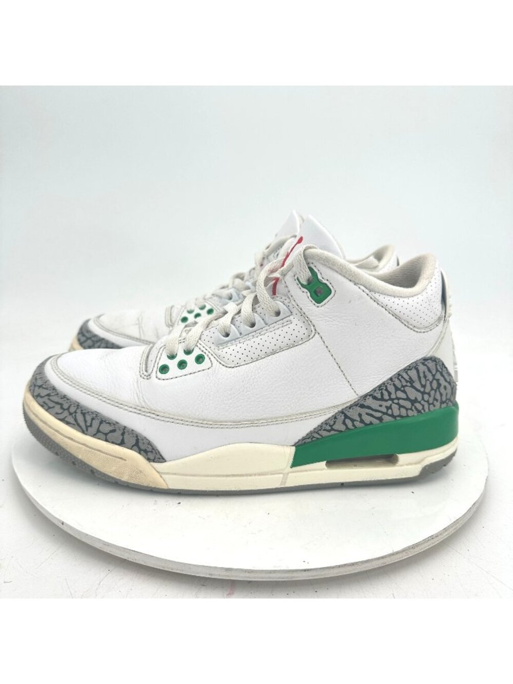 Nike Air Jordan 3 Retro Women Size 8.5 CK9246-136 Lucky Green White Grey Shoes